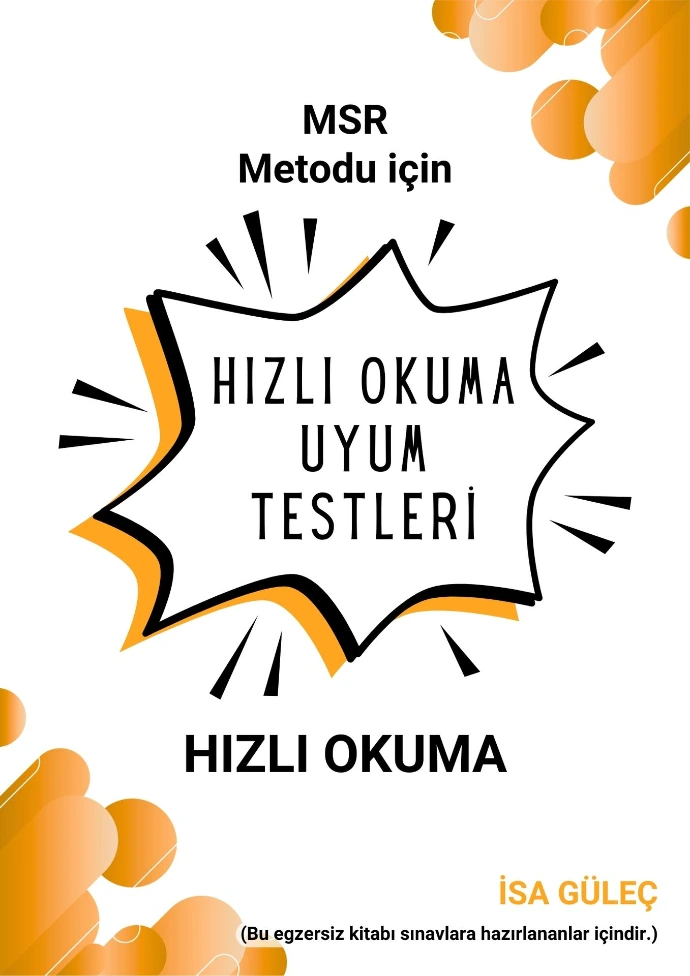 MSR Metodu için Hızlı Okuma Uyum Testleri Kitabı